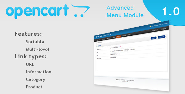 Moduł menu dla Opencart