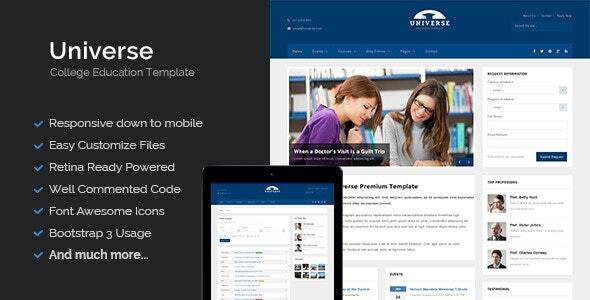 Universe – Education College Responsive Template