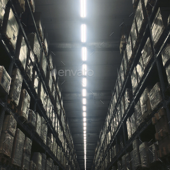 Warehouse Building Indoor Light Bulb Concept / Photodune, Misc