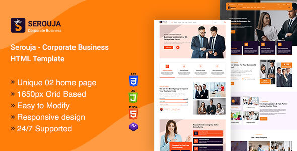 SEROUJA - Corporate Business HTML Template.