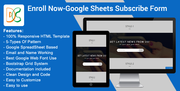 Enroll Now - Google Spreadsheet Subscribe Form