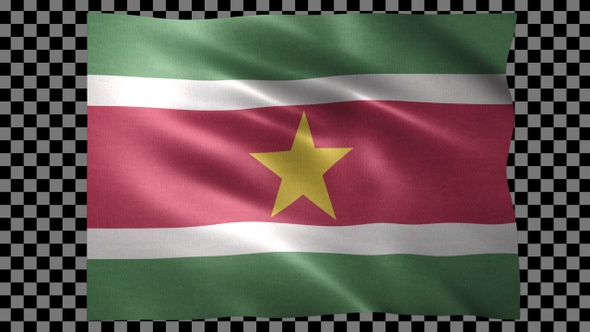 Suriname waving flag looped alt