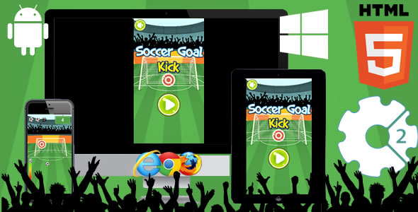 Soccer Goal HTML5 Game - Construct 3 (c3p)