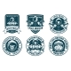 Astronaut Badge Set in Vintage Style - GraphicRiver Item for Sale