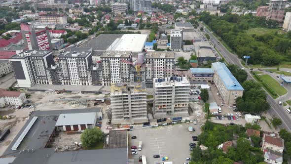 Aerial View of Construction Site