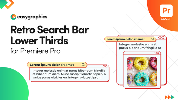 Retro Search Bar Lower Thirds for Premiere Pro