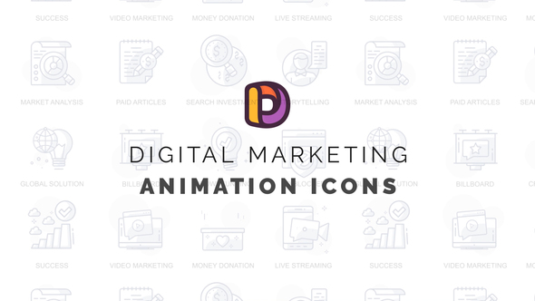 Digital marketing - Animation Icons