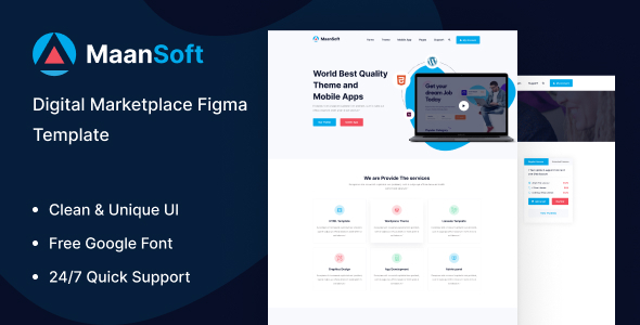 MaanSoft-Digital Marketplace Figma Template