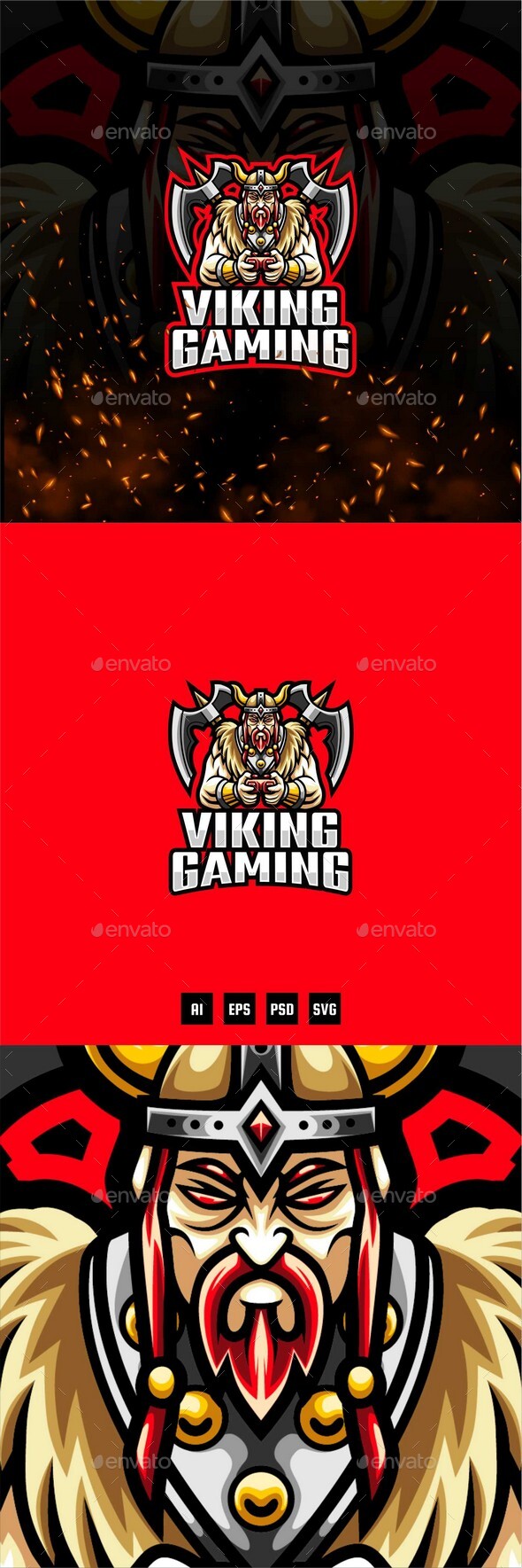 Viking Gaming E-Sport and Sport Logo Template