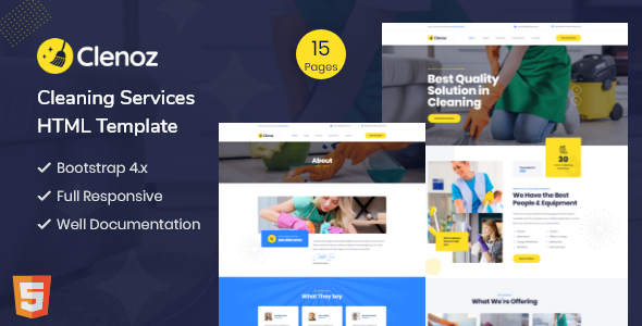 Clenoz - Cleaning Service HTML Template