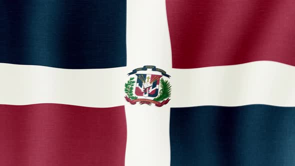 The National Flag of Dominican Republic alt