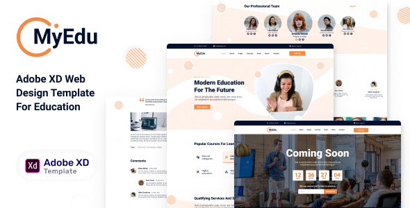 MyEdu- Online Education XD Template
