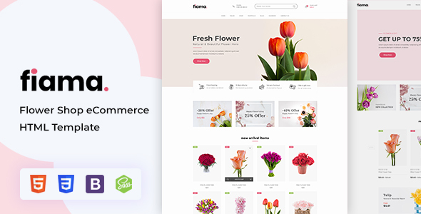 Fiama – Flower Shop & Florist eCommerce Bootstrap Template