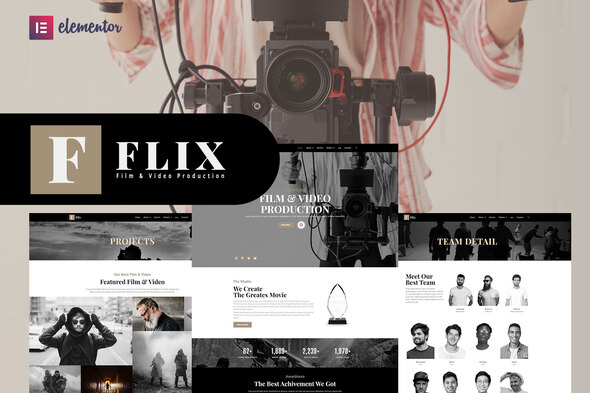 Flix - Film & Video Production Elementor Template Kit