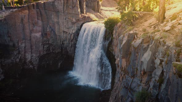 Rainbow Falls in the Ansel Adams Wilderness in California USA