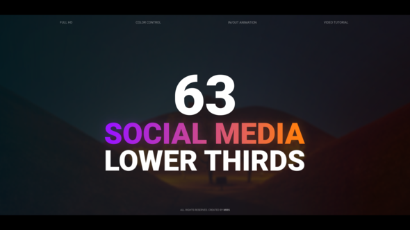 63 Social Media Lower Thirds