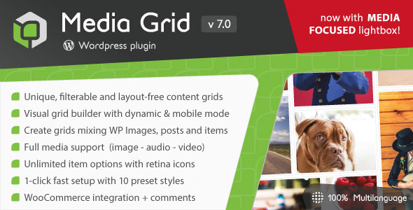 Media Grid - Portfolio responsywne Wordpress