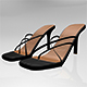 Square-Toe High-Heel Slide Sandals 01 - 3DOcean Item for Sale