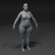 Female Body Fat Base Mesh 3D Model 20k Polygons - 3DOcean Item for Sale