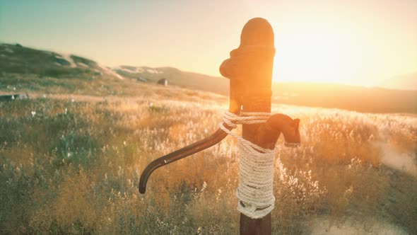 Old Hand Water Pump on Dry Hills alt