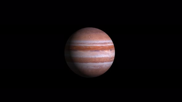 3d realistic rotated zoom in jupiter