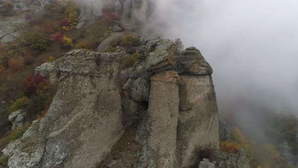 View Near Stone Pillar Of Cliff