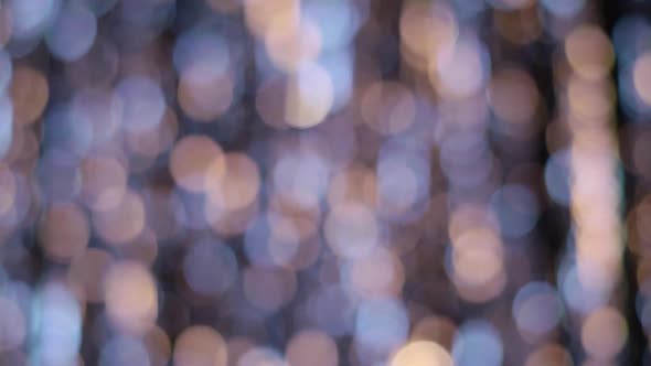 Christmas and New Year Decoration, Abstract Blurred Bokeh Blinking Garland
