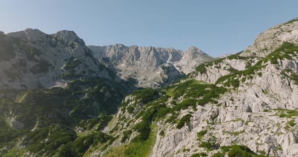 durmitor mountain range aerial view