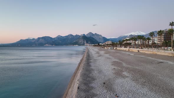 Central Beach Aerial View Turkey Antalya 4 K