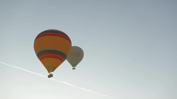 Two Hot Air Balloons Crossed Paths In The Sky