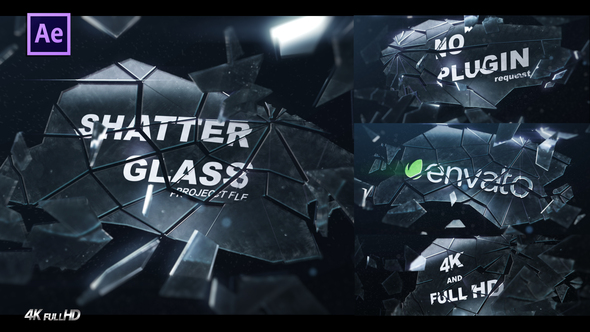 Shatter Glass Logo Intro