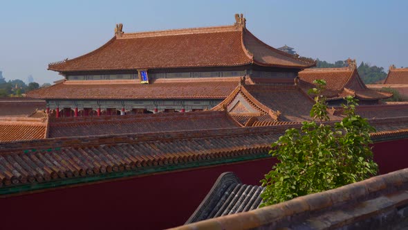 Steadicam Shot of a Inner Part of the Forbidden City - Ancient Palace of China's Emperor