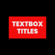 Textbox Modern Titles Pack - VideoHive Item for Sale
