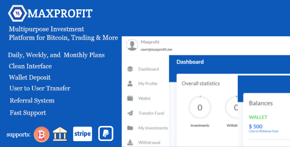 Max Profit - Online Multipurpose Investment Platform