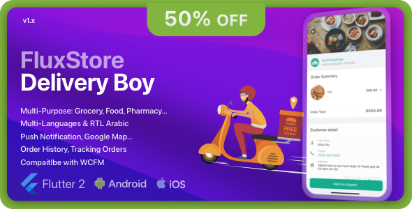 FluxStore Delivery Boy - Flutter App for Woocommerce