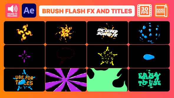 Brush Flash FX Pack And Titles | After Effects alt