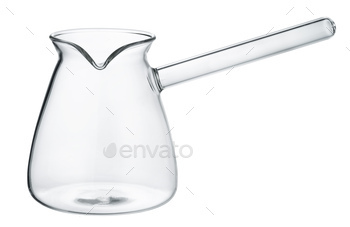 Empty glass milk pitcher isolated on white / Photodune, Misc