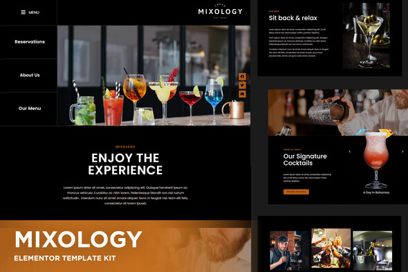 Mixology - Bar & Cocktails Elementor Template Kit