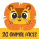 Cute Animal Faces - GraphicRiver Item for Sale