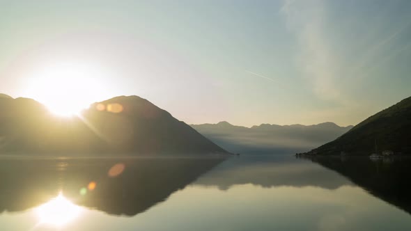 Beautiful Time Lapse of Morning Sunrise on a Serene Morning on the Bay