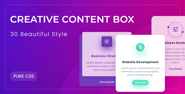 Collection set of CSS3 Content Box