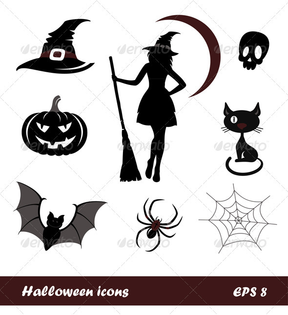 Halloween Icons And Emblems