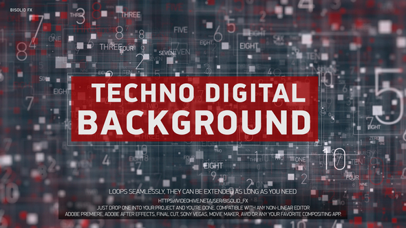 Abstract Techno Digital Background