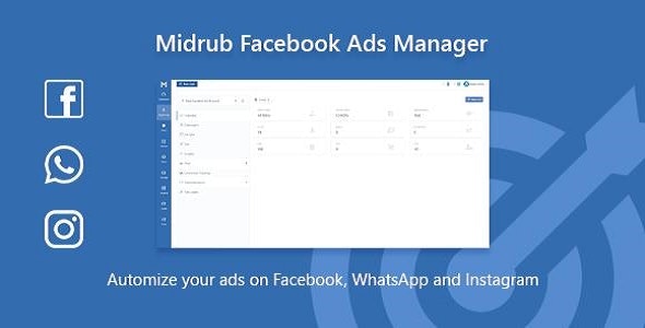 Midrub Facebook Ads Manager - skrypt dla automatycznych reklam na Instagramie, Facebooku i Whatsapp