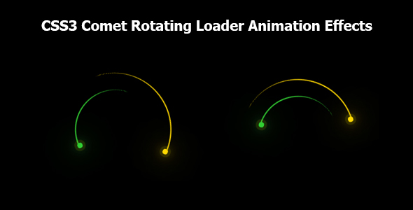 CSS3 Comet Rotating Loader Animation Effects