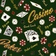 Gambling Vintage Colorful Seamless Pattern - GraphicRiver Item for Sale