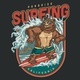 Vintage Colorful Surfing Emblem - GraphicRiver Item for Sale