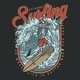 Surfing Club Vintage Colorful Design - GraphicRiver Item for Sale