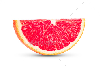 pink orange grapefruit slice isolated on white background / Photodune, Misc