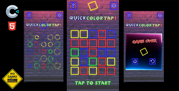 Quick Color Tap - HTML5 Mobile Game
